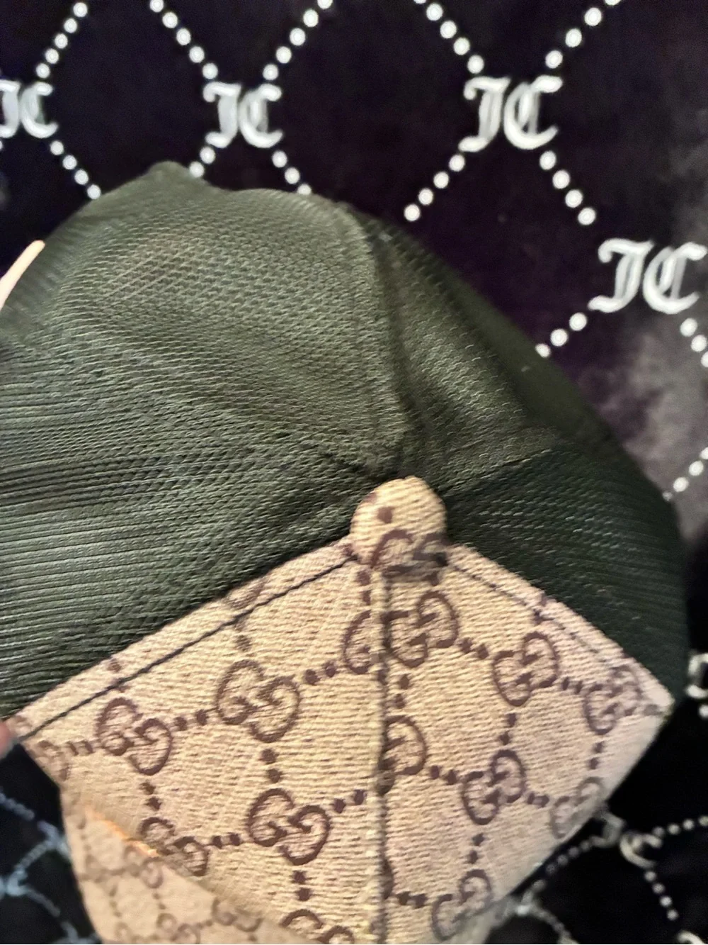 Gucci Brown GG Tiger Logo Baseball Cap